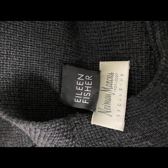 EILEEN FISHER Merino Wool Mock Neck Snap Cardigan - Picture 5 of 11